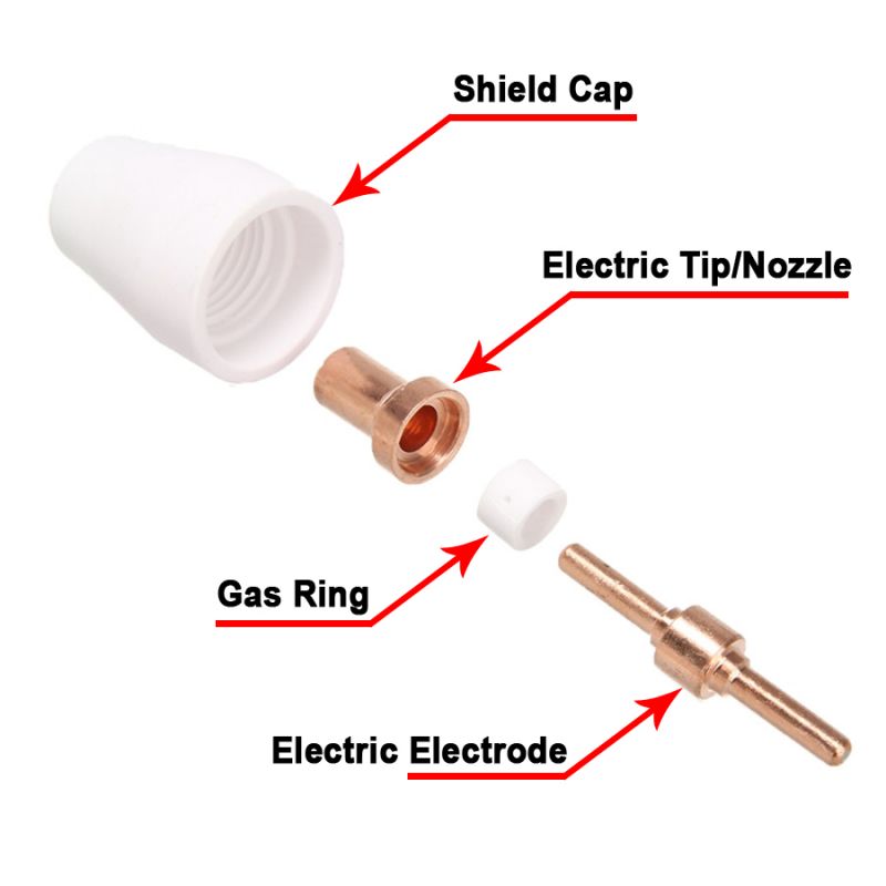 Ceramic + parahi whero Air Plasma Cutting Cutter Consu ((8)